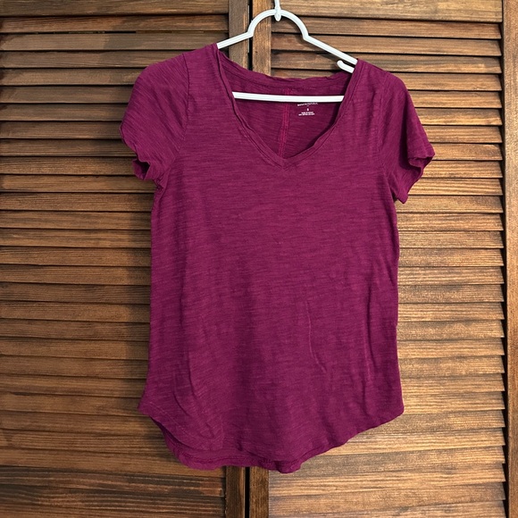 Banana Republic Women's Short Sleeve Top - Plum - Picture 1 of 3
